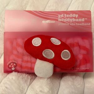 The Creme Shop Red Mushroom Plushie Spa Headband